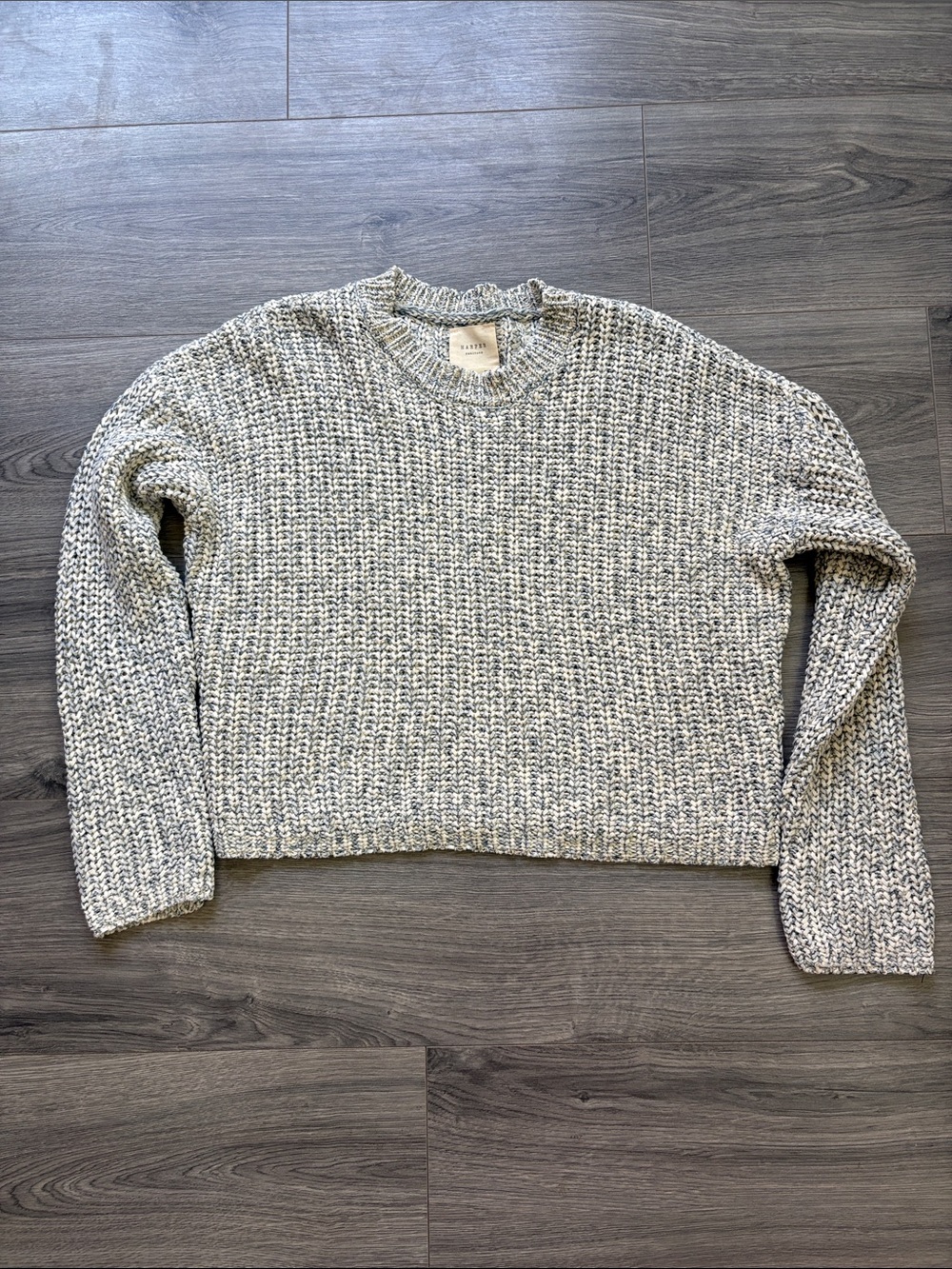 Harper Heritage Women's Light Blue Marled Crew Neck Sweater